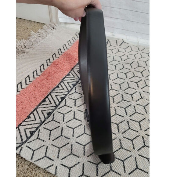 CALVIN KLEIN BLACK W BLACK BELT BUCKLE SYTHENTIC LEATHER BELT, SZ MEDIUM - Picture 6 of 8